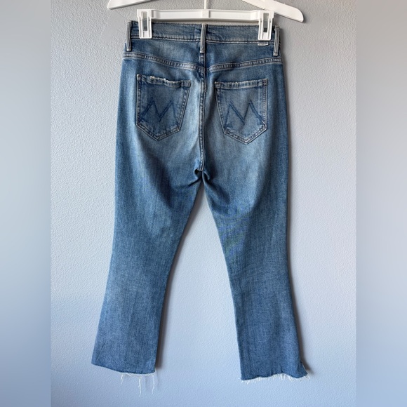 Mother light blue The Insider Crop Step Fray straight leg jeans Women’s sz 25 - Picture 9 of 15